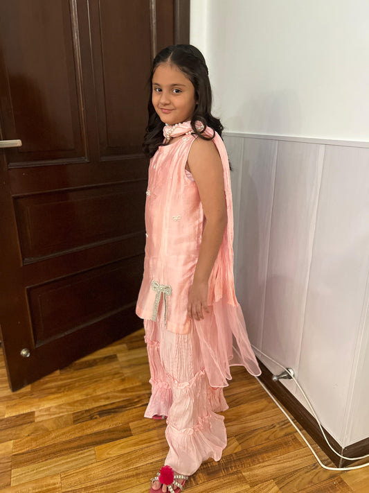 Light Pink Girls’ 3-Piece Party Outfit