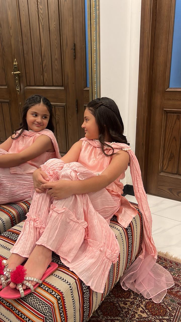 Light Pink Girls’ 3-Piece Party Outfit