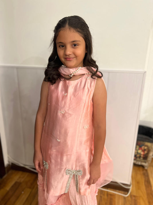 Light Pink Girls’ 3-Piece Party Outfit